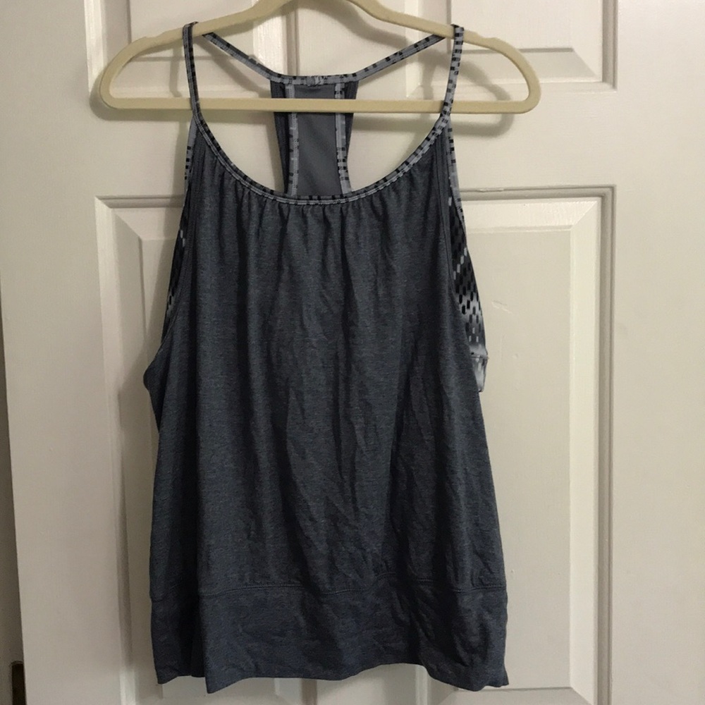 GAP Gray Active Tank with Built in Sports Bra